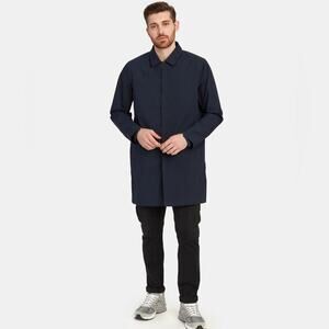 Descente $780 Sun Shield Hard Shell Bal Collar Coat in Blue Size Small NWT